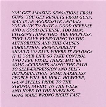 JENNY HOLZER Inflammatory Essays.